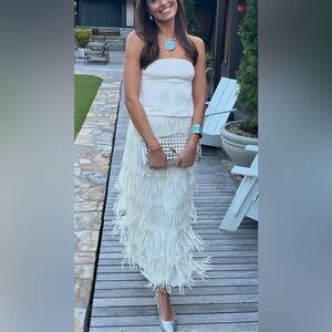 ZARA Fringed Pencil Skirt